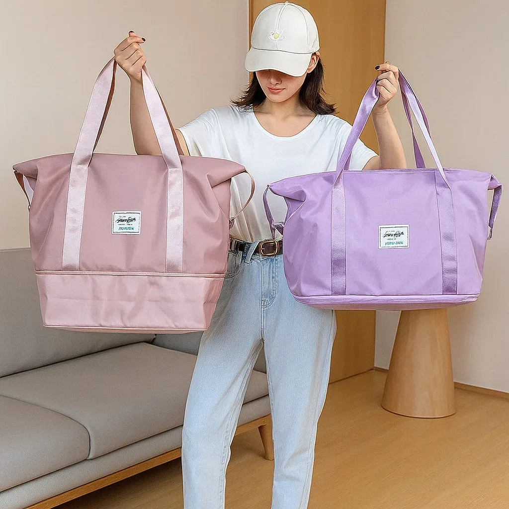 sac de voyage extensible grande capacité à porter à la main - durable, plusieurs compartiments, adapté aux voyages, au fitness, au yoga, comme sac à main