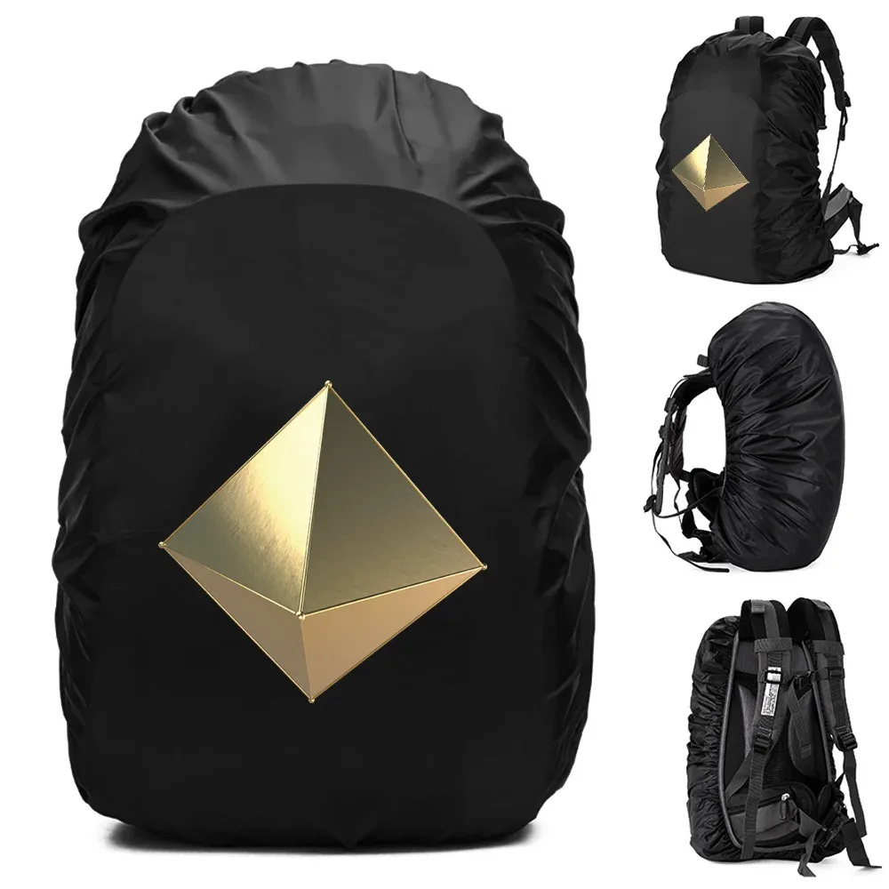 housse de pluie imperméable pour sac à dos, accessoires de voyage, motif 3d imprimé, portable pour l'extérieur, 20l-70l, pour randonnée et escalade