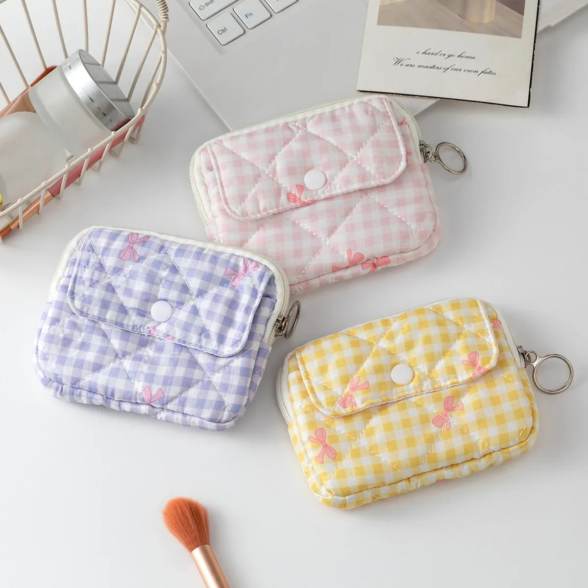 mini sac à cosmétiques carré mignon pour femmes, pochette de rangement pour serviettes hygiéniques, rouge à lèvres, petits sacs de maquillage à fermeture éclair