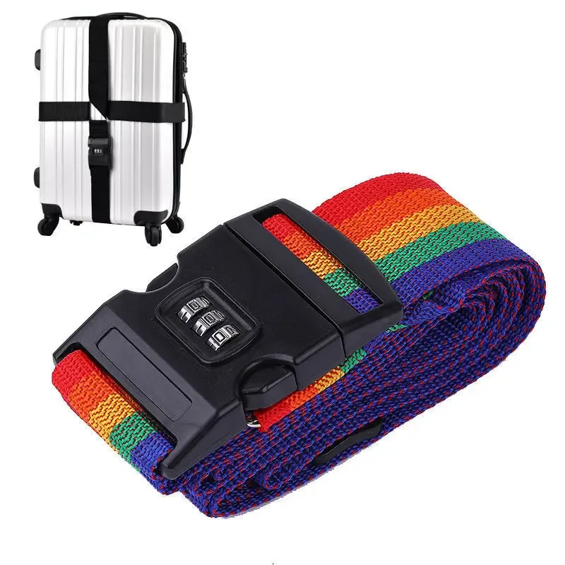 ceinture sécurité sangle réglable mot passe nylon couleur multiple valise sac voyage protection antivol
