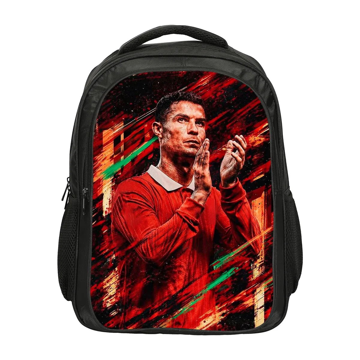 sac à dos double couche ronaldo cr football star, sacs d'école, sac à dos de sport, sac à dos de voyage de grande capacité