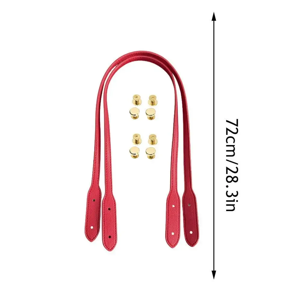 poignée de sac en cuir 72cm, 2 pièces, sangle de sac à bandoulière de remplacement, sangles de ceinture avec rivets, accessoires de sac faits à la main pour femmes
