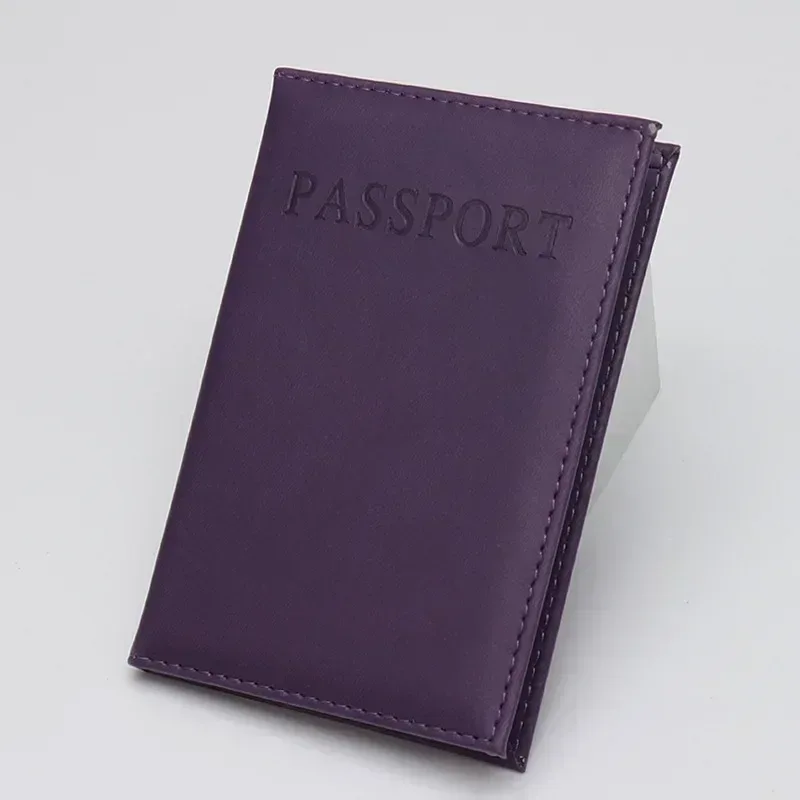 1pc mode nouveau pu femmes porte-passeport couple modèles filles voyage passeport couverture unisexe porte-carte homme porte-carte portefeuille