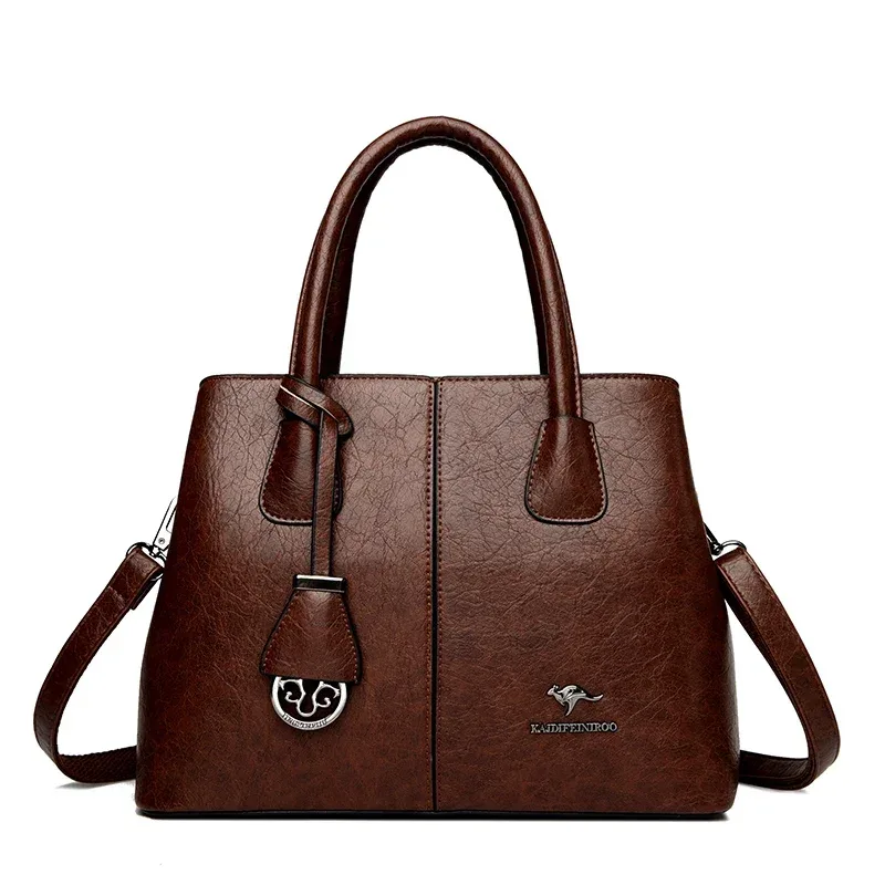 sacs à main en cuir souple de marque authentique pour femmes, grands sacs fourre-tout, sacs à bandoulière carrés, sacs à main tendance, sacs bandoulière