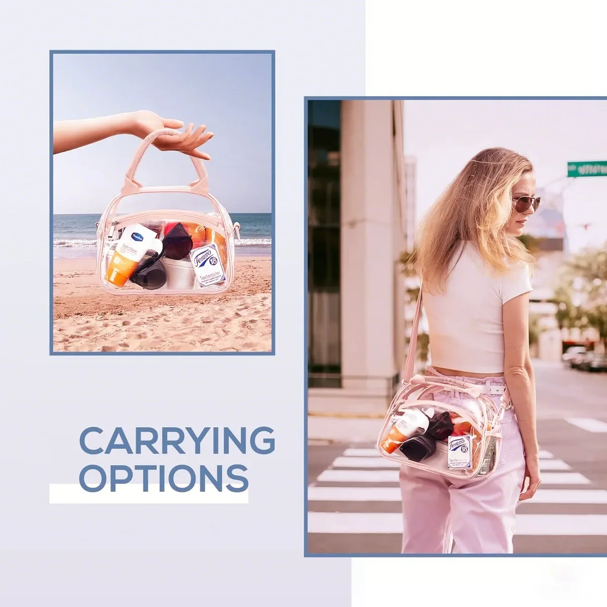 sac à bandoulière transparent en pvc pour femmes, sacs à bandoulière imperméables, sac de gelée, sac de maquillage de plage d'été, sac à main de voyage, pochette pour téléphone