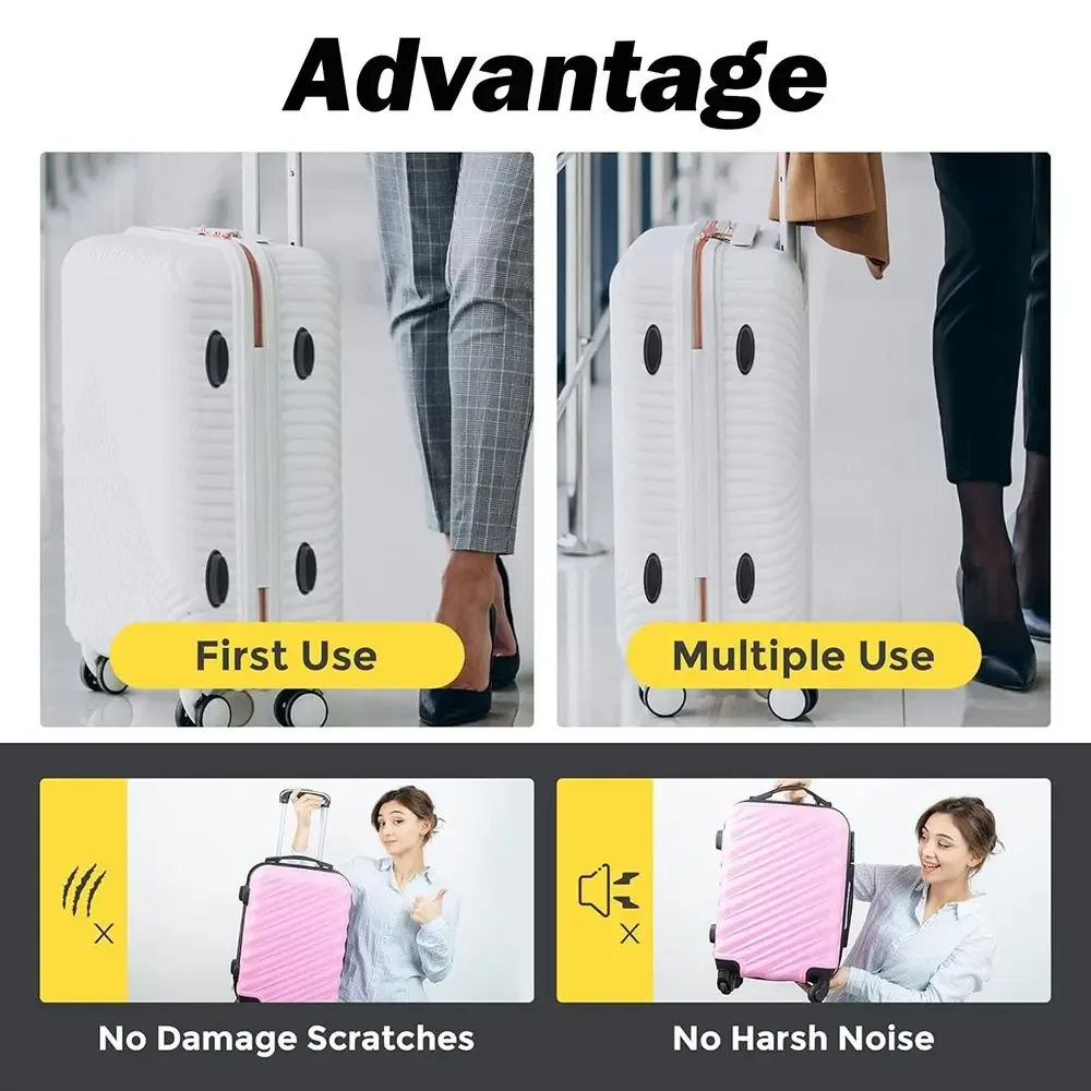 poignée accessoire bagage nylon noir stabilité support antidérapant froissé perforations bouton froissé valise base anti dérapante