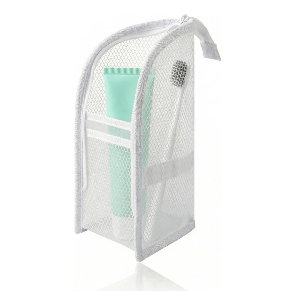 trousse de toilette en maille respirante à séchage rapide, étui à brosse à dents, organisateur de cosmétiques anti-moisissure pour voyage, dortoir universitaire, salle de sport, douche