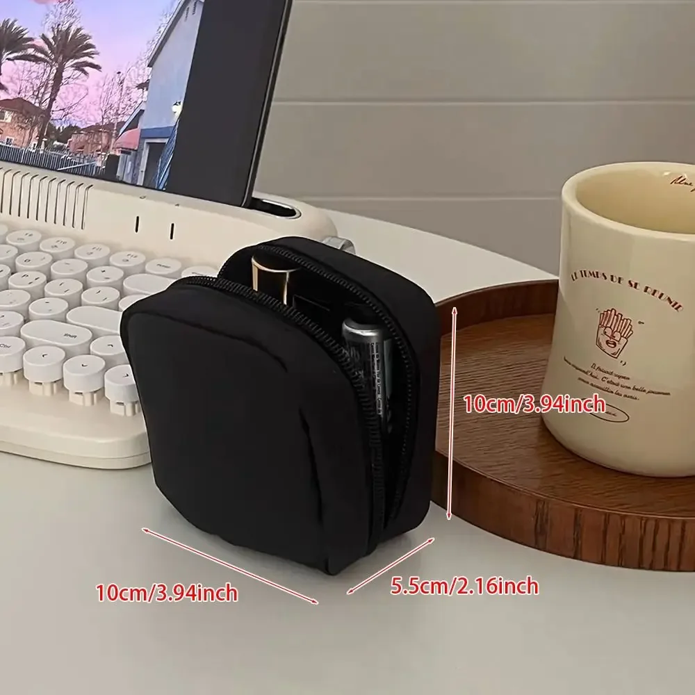 1 pièces petit porte-monnaie sac cosmétique multi-usages en nylon rouge à lèvres sac femme voyage étanche sac de rangement