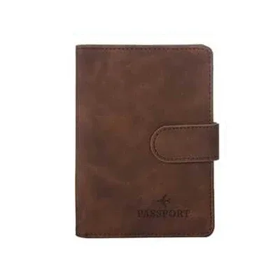 porte-passeport en cuir couvre étui étanche voyage carte de crédit portefeuille mignon passeport livre pour femmes/hommes boucle passeport couverture