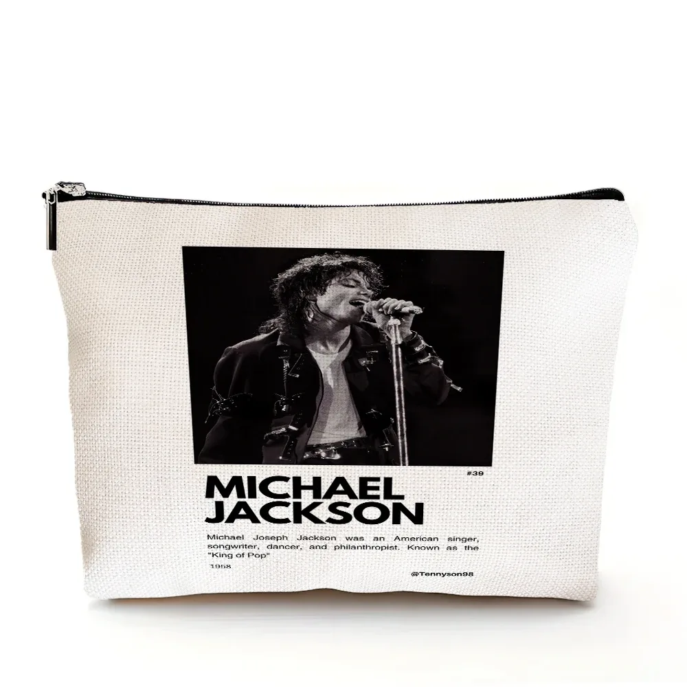 sac à cosmétiques michael jackson, sacs de maquillage double imprimé super star, sac à main de mariage pour femmes, organisateur de voyage pour dames, portefeuille pour enfant