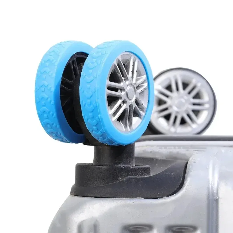 8 pièces/paquet, protections de roues en silicone à texture épaisse pour bagages, réduisent le bruit, couvre-roues pour bagages de voyage, accessoires pour bagages