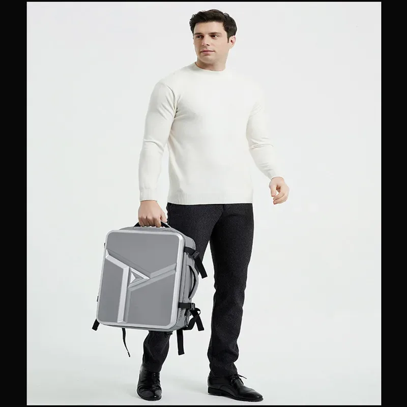 sac à dos à coque rigide de grande capacité pour hommes, sac d'extension d'affaires usb, sac d'ordinateur 17 pouces, sac à dos de voyage abs, nouvelle valise