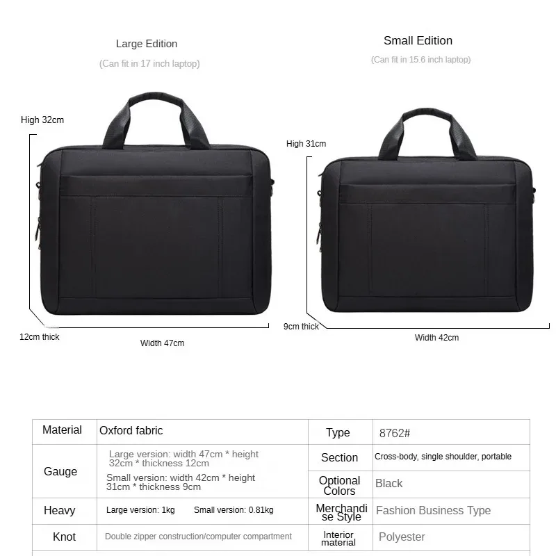 sac à main pour hommes image personnalisée avec logo imprimé nom mallette d'affaires15.6-17.3 pouces sac pour ordinateur portable étanche en nylon