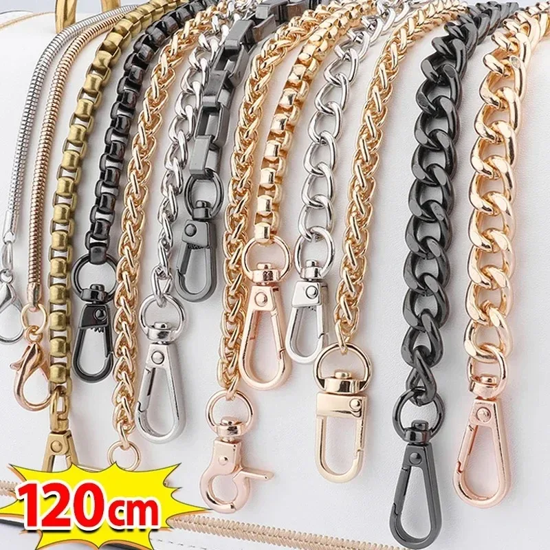 120cm nouveau sac chaîne accessoires sac à bandoulière sangle ne se décolore pas étendu métal sac à dos chaîne sac à bandoulière chaîne décoration