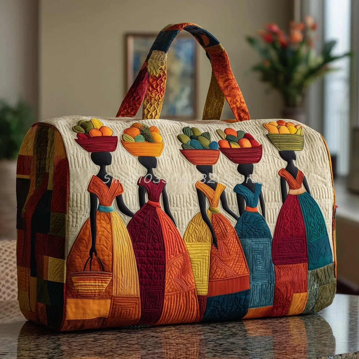  sac de voyage matelassé imprimé afro-américain pour femme et homme, sac fourre-tout de week-end 2026 pour l'extérieur 
