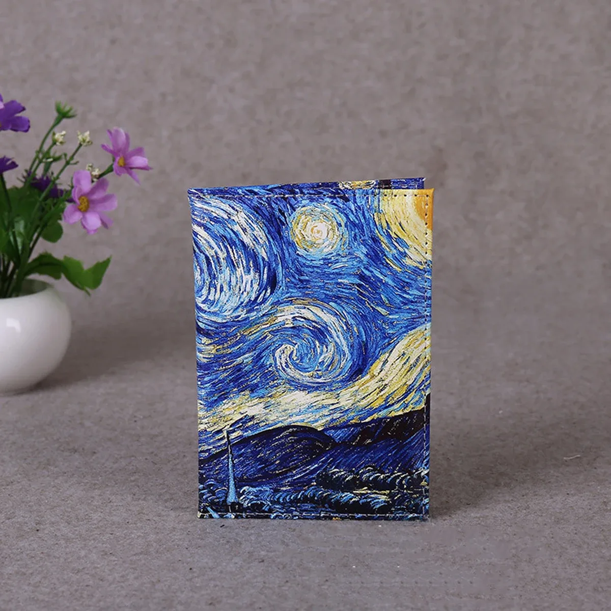 cadenas serrure tsa motif fleur couverture cuir voyage protection passeport accessoire balluchon cuir imprimé bleu floral transport document travail