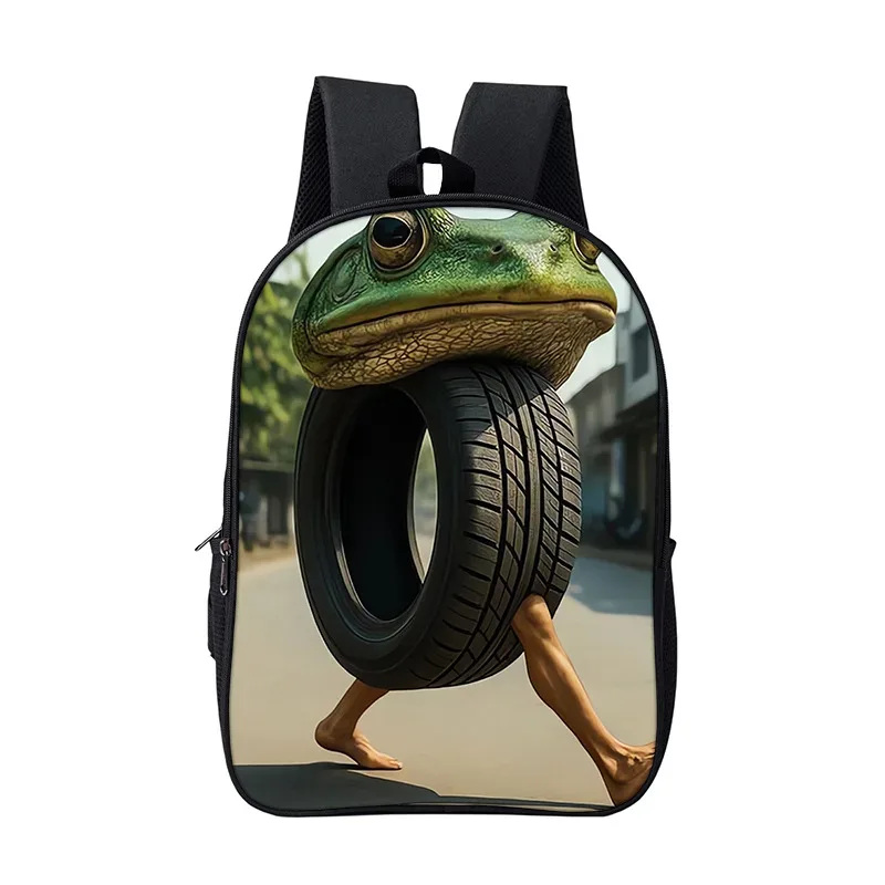 sac à dos scolaire pour garçons et filles, durable et souple, pour livres, motif dessin animé, anime, jeu, style italien brainrot, pour enfants