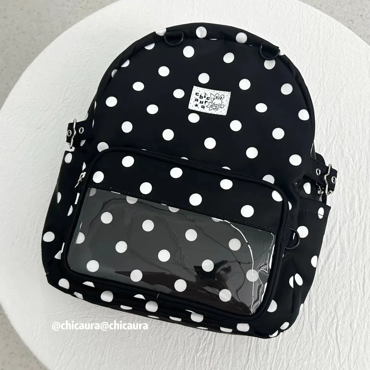 nouveau sac à dos harajuku doux et mignon pour filles, sac à poupées ita bag, sac à dos polyvalent style ins, grande capacité, à pois