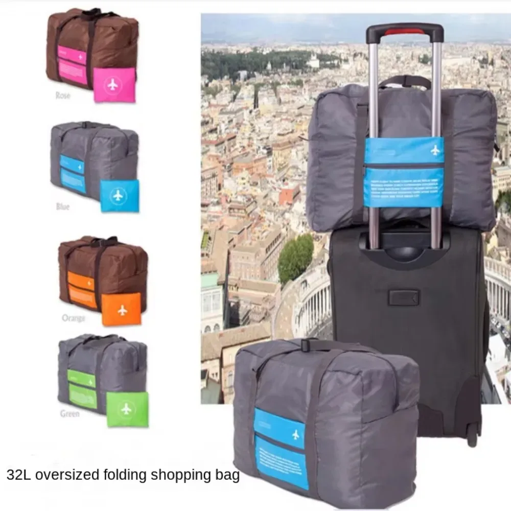 sac de voyage étanche de grande capacité pour femmes, sac à main pliable en nylon unisexe, bagages de voyage, nouvelle mode