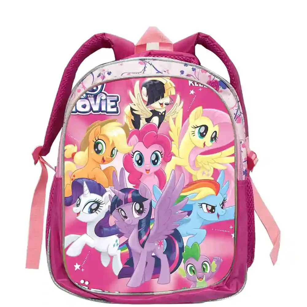sac à dos rose my little pony rainbow equestria, cartable de maternelle, sac à double épaule, sac de voyage en cuir, cadeaux
