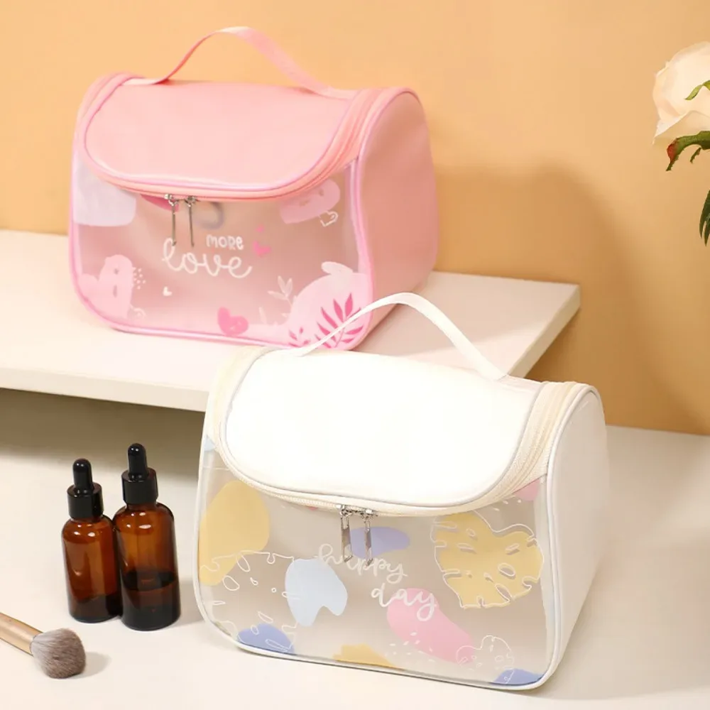 nouvelle mode crochet sac cosmétique grand voyage trousse de toilette transparent étanche organisant cosmétiques