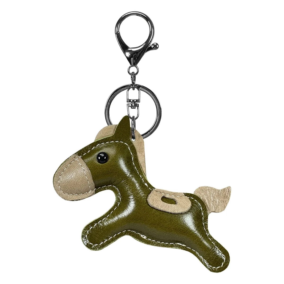 nouveau à la mode en cuir de vache véritable poney sac à main pendentif mignon cheval porte-clés sac à bagages accessoires porte-clés