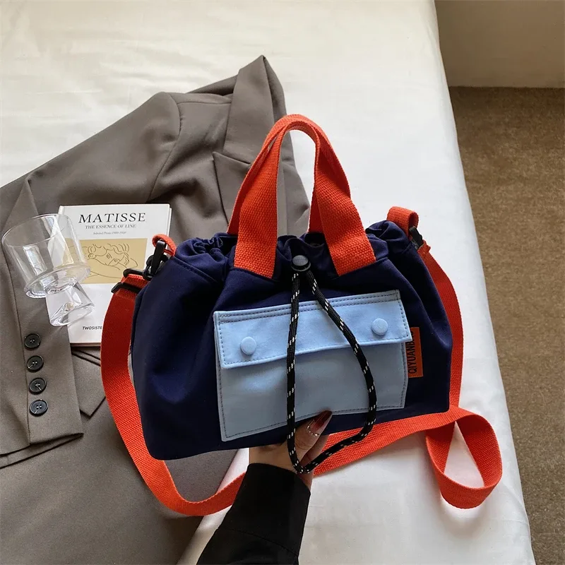 le nouveau sac messager unisexe, sac à bandoulière fonctionnel extérieur, sac à bandoulière de banlieue, sac de rangement, sac à dos contrasté féminin