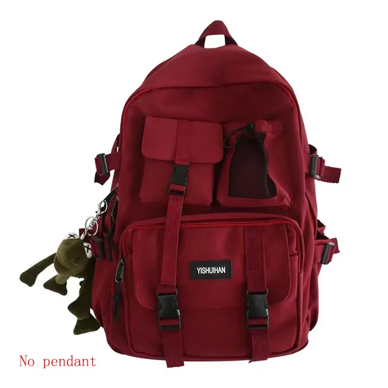 sac à dos à poches multiples pour hommes et femmes, sac de styliste avec boucle d'insertion en toile, sacs à dos pour ordinateur portable pour adolescents, sacs d'école pour étudiants