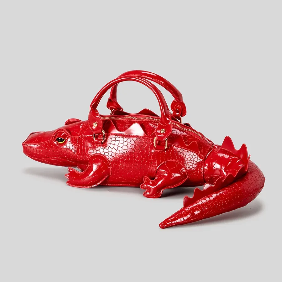 nouveau sac à main tendance en forme de crocodile pour femmes, sac fourre-tout de créateur à la mode européenne et américaine, sac à bandoulière décontracté pour femme