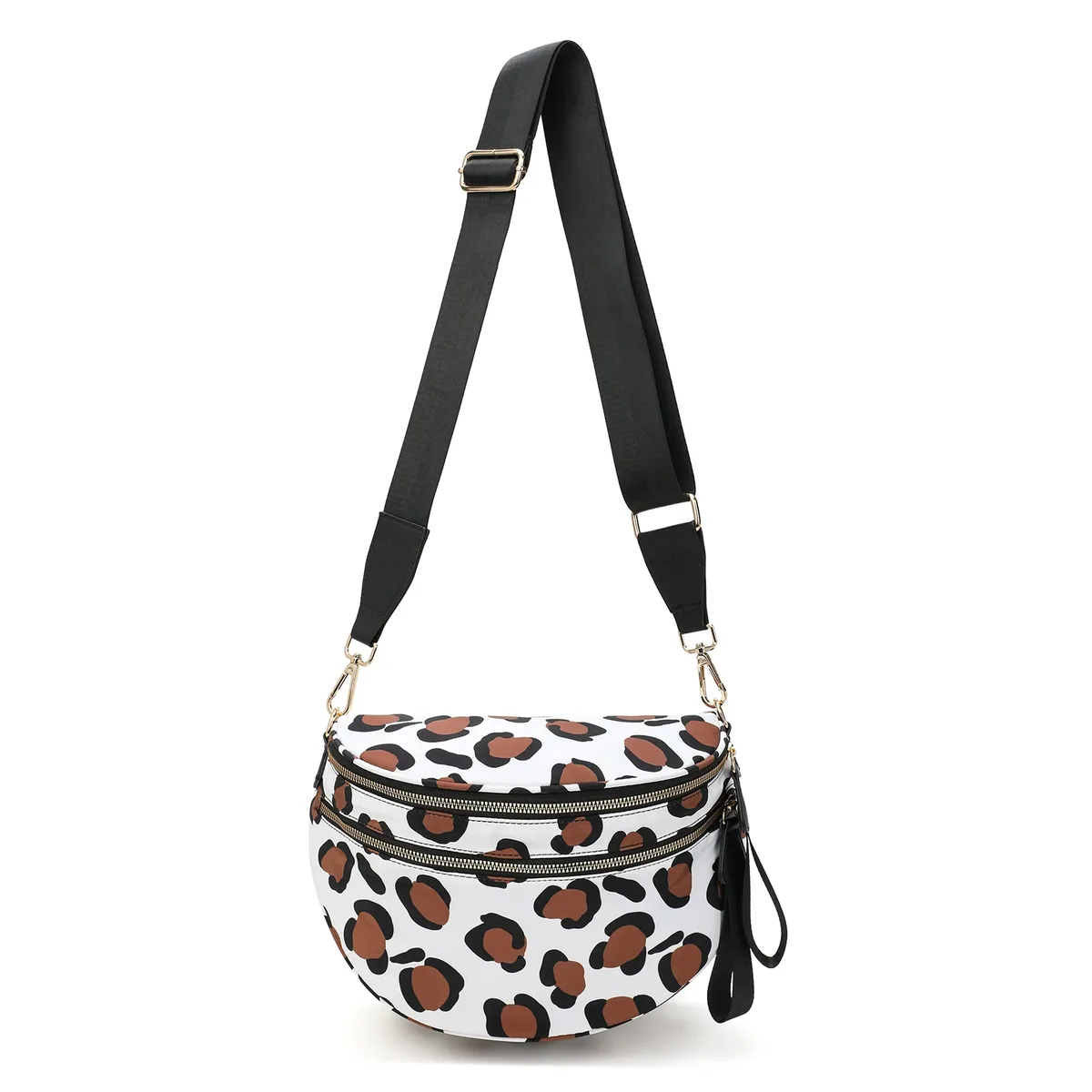 doyogi noir et blanc à carreaux spacieux bum sac sacs à bandoulière pour femmes en nylon essentiels de voyage sac de maman sac à couches pour maman
