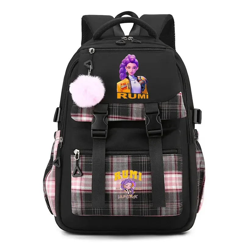 sac à dos d'étudiant k-pop demon hunters, cartable de grande capacité pour adolescents, sac à dos de voyage pour ordinateur portable pour femmes, cadeau