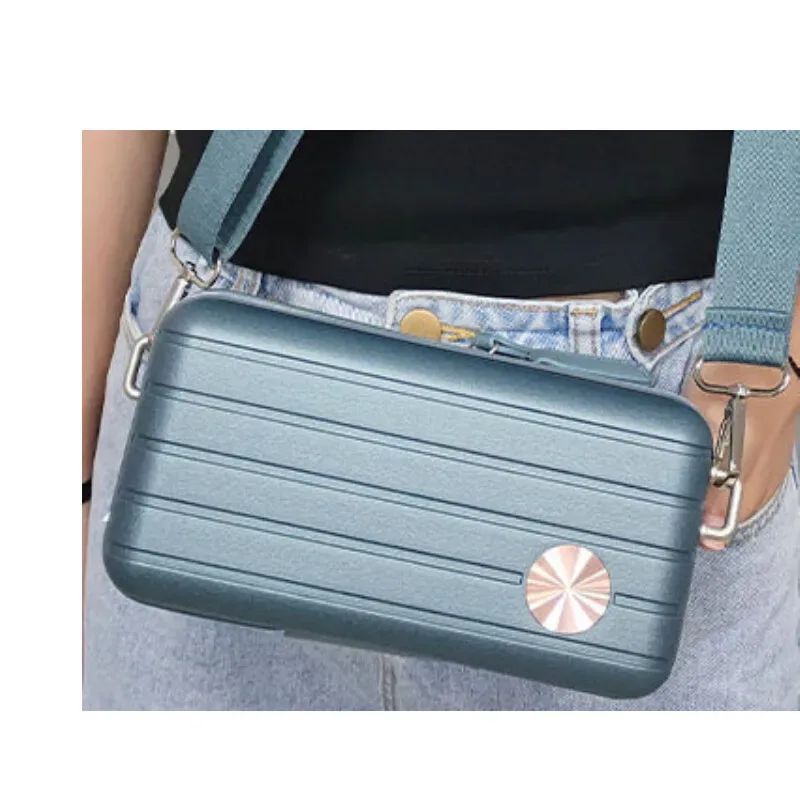 trousse de maquillage compacte à coque rigide – sac à bandoulière étanche pour les voyages de nuit, le sport et l'utilisation quotidienne