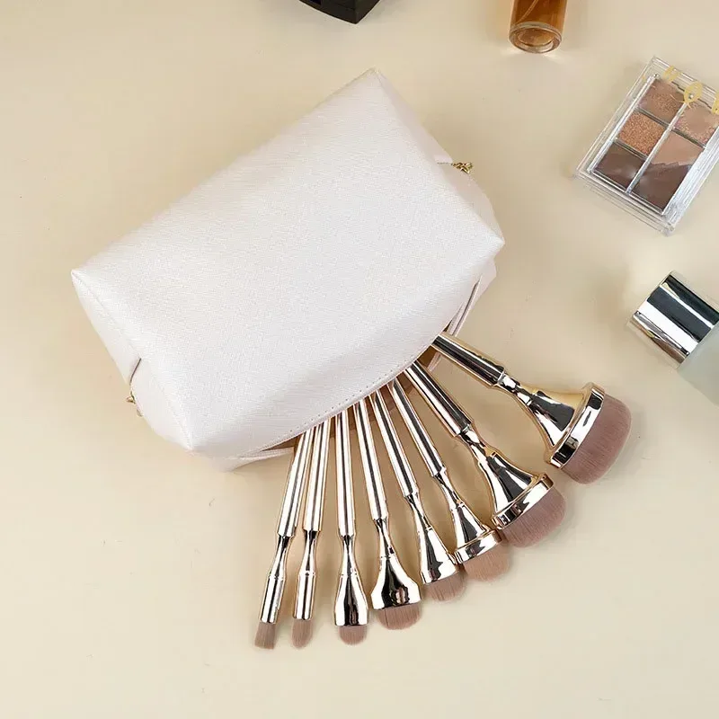 sacs à cosmétiques en cuir pu avec fermeture éclair pour femme, trousse de maquillage, étui à rouge à lèvres, trousses de toilette étanches, petit et grand, mode féminine, 1pc