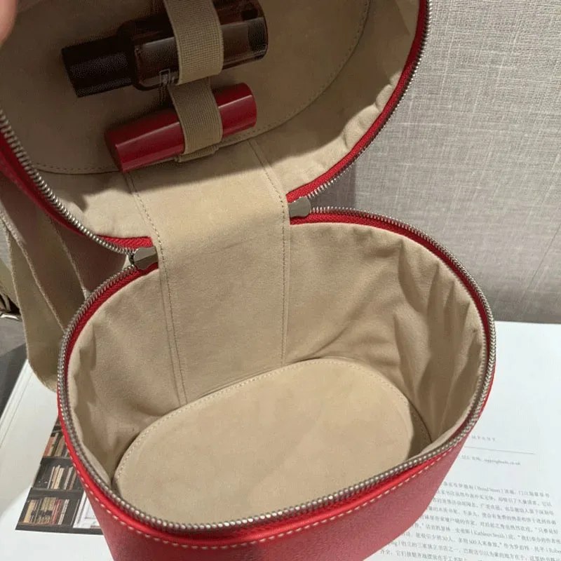 sac de maquillage multifonctionnel en cuir de vachette de première qualité, sac messager à bandoulière, version haut de gamme, sac de voyage, cuir véritable, à porter à la main.
