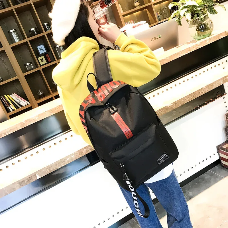 sac à dos oxford de grande capacité, couleur unie, multifonctionnel, design simple pour les étudiants, idéal pour la rentrée scolaire, 2025