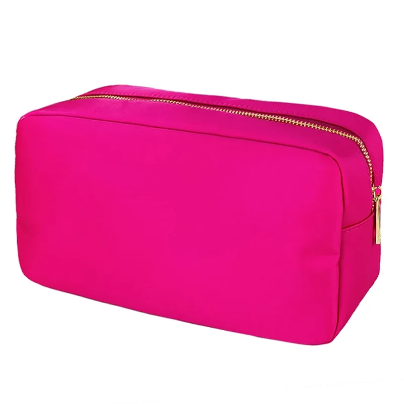trousse de toilette en nylon personnalisée pour femme et fille, poudres cosmétique de voyage, fermeture éclair, document solide, trousse de maquillage personnalisée, diy