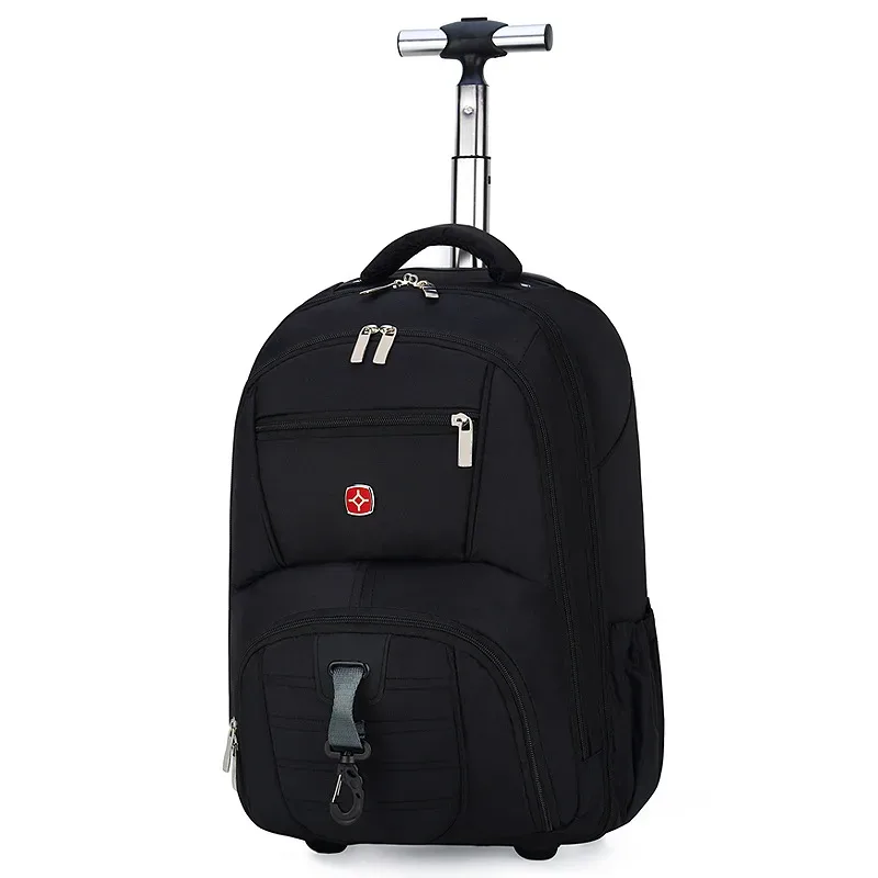valise bagage roulettes oxford université noire compartiments ipad documents trolley sac dos rolling bagage
