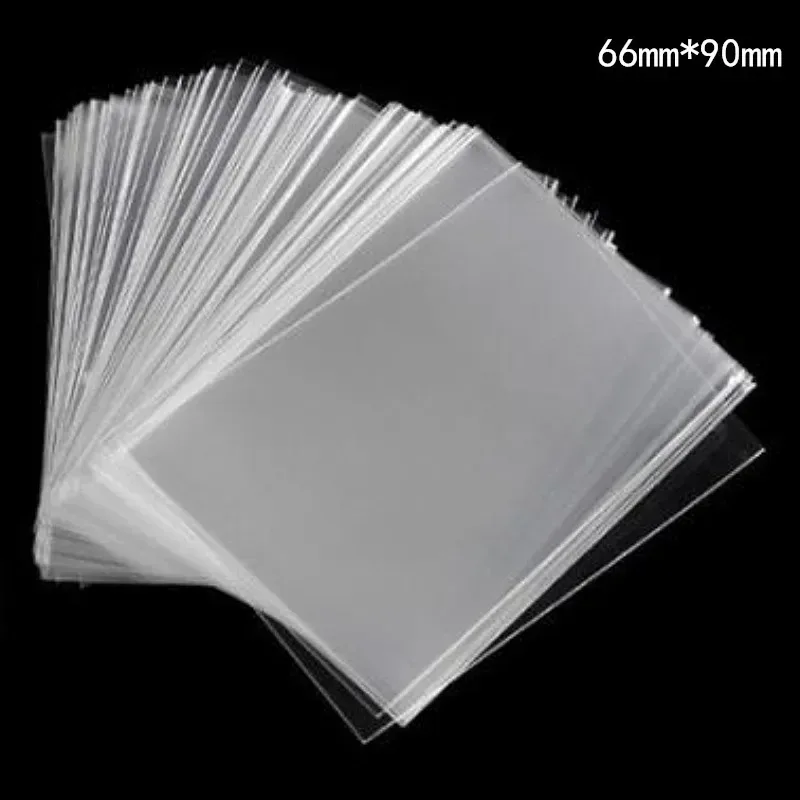 100 pièces/ensemble transparent jeu carte manchon id porte-carte de crédit couverture sac étui cartes de jeu d'affaires protecteur manchon organisateur