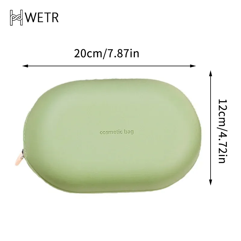 sac à cosmétiques portable en silicone de grande capacité, sac de rangement de cosmétiques souple et étanche, sac de lavage résistant à l'humidité pour la maison et les voyages