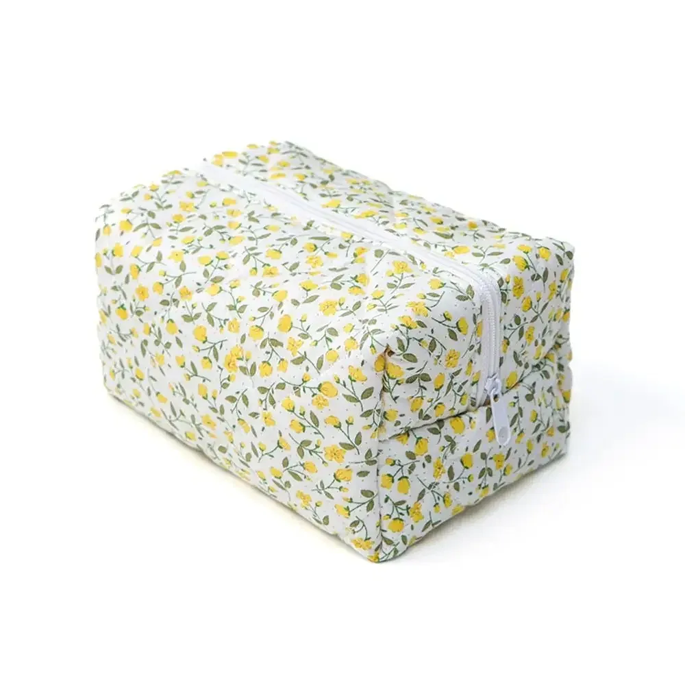 trousse à cosmétiques pour femmes, trousse de maquillage florale, trousse de beauté imprimée de fleurs coréennes, trousse de toilette de voyage pour poudres cosmétiques