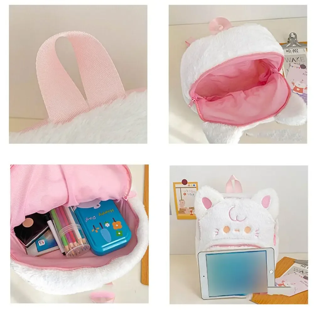 sac à dos chat mignon pour femmes, peluche moelleuse kawaii, petit dessin animé idole, pochette pour carte photo, itabag pour étudiants lolita jk, sac quotidien pour femmes