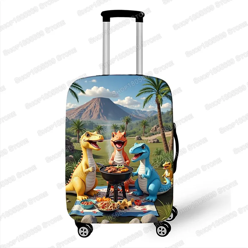 housse de bagage dinosaure jurassique imprimée en 3d, t-rex, velociraptor, spinosaurus, accessoires de voyage, housses de protection anti-poussière pour valise