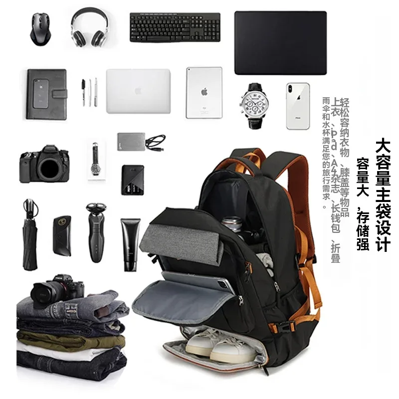 sac à dos de voyage en plein air, sac à dos de camping imperméable de 50l pour femmes et hommes, sac à dos avec compartiment pour z