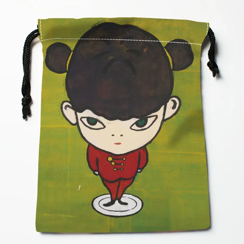 yoshimomo – sacs à cordon personnalisés nara, sacs-cadeaux imprimés, pochette de voyage, rangement de vêtements, sac à main, trousse de maquillage, 18x22cm, livraison directe
