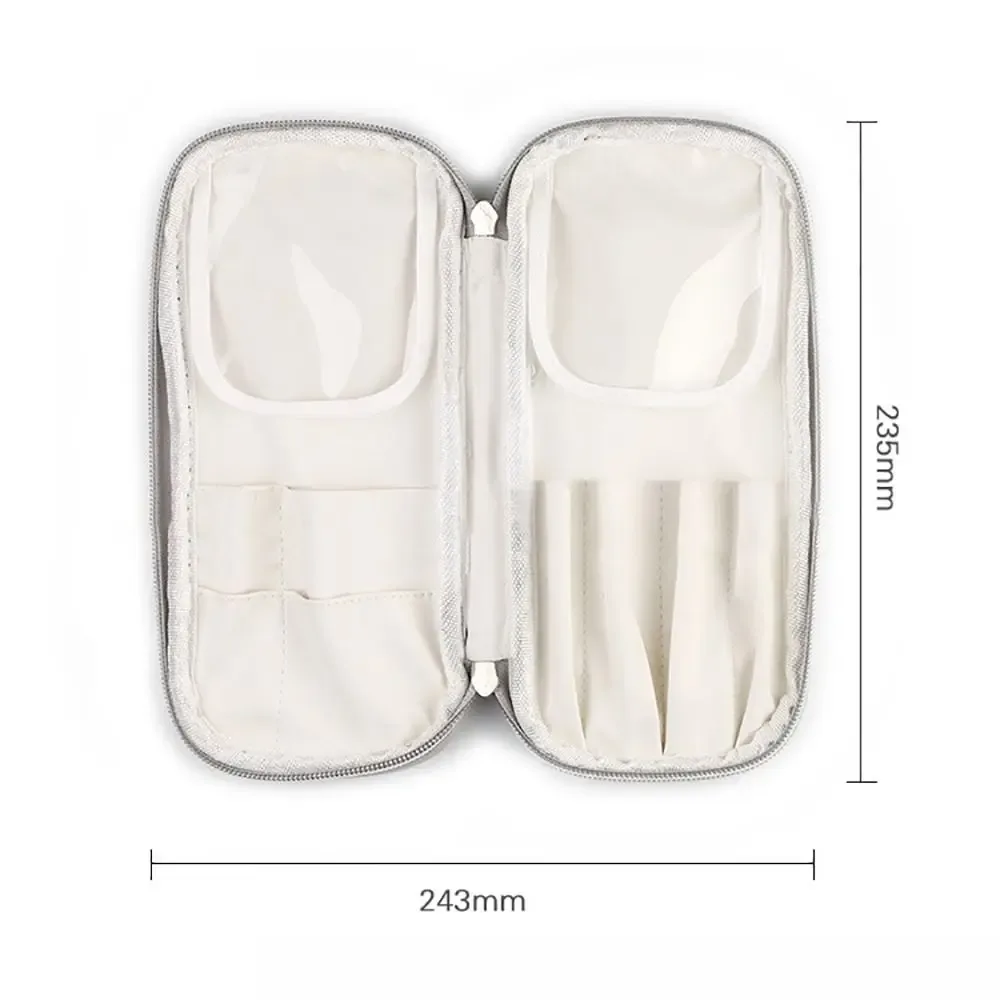sac à pinceaux de maquillage en cuir pu durable, étui étanche à la poussière, sac cosmétique portable, évaluation de voyage