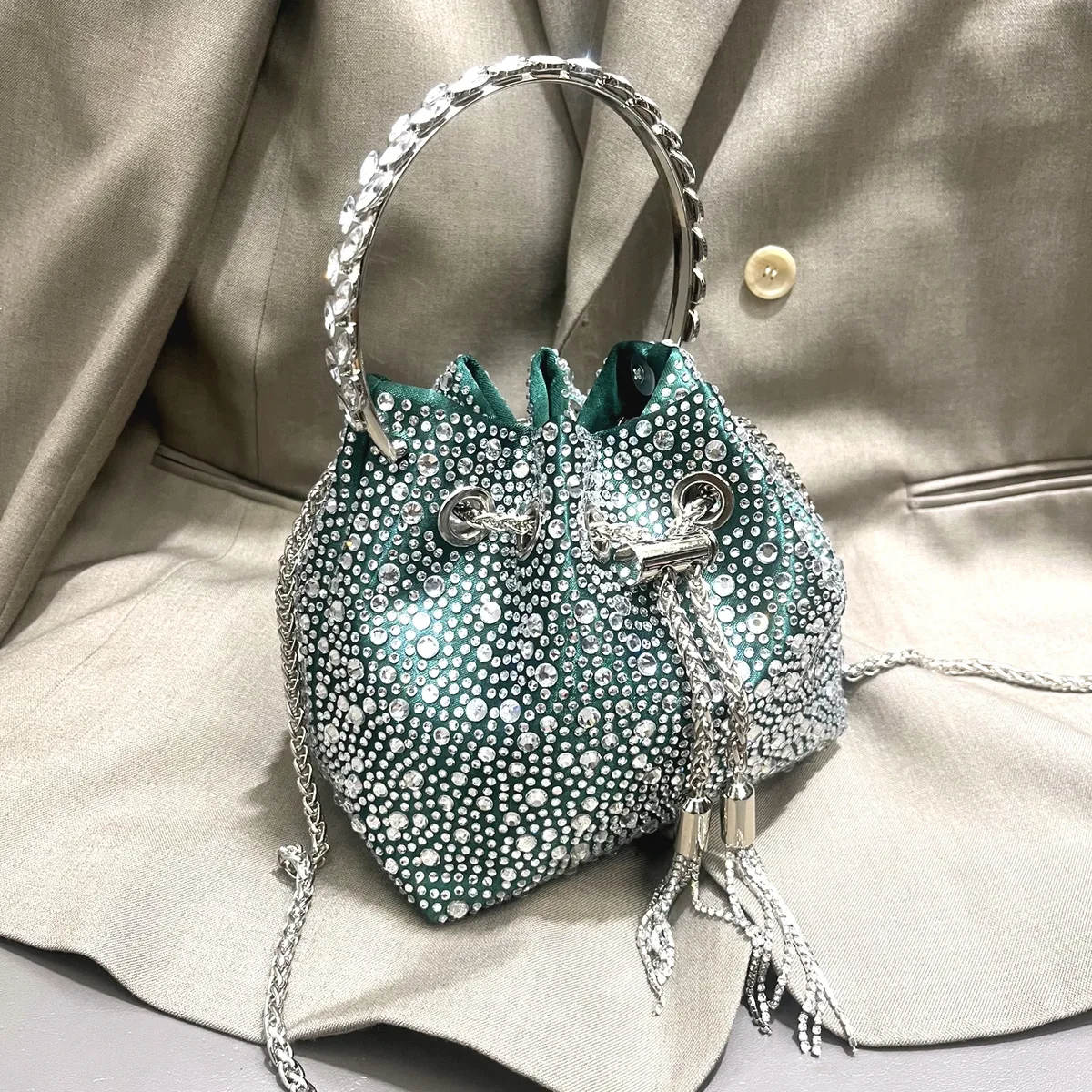 poignée strass pochette de soirée sacs à main et sac à main de luxe sac à bandoulière design brillant cristal pochette sac à main sac seau