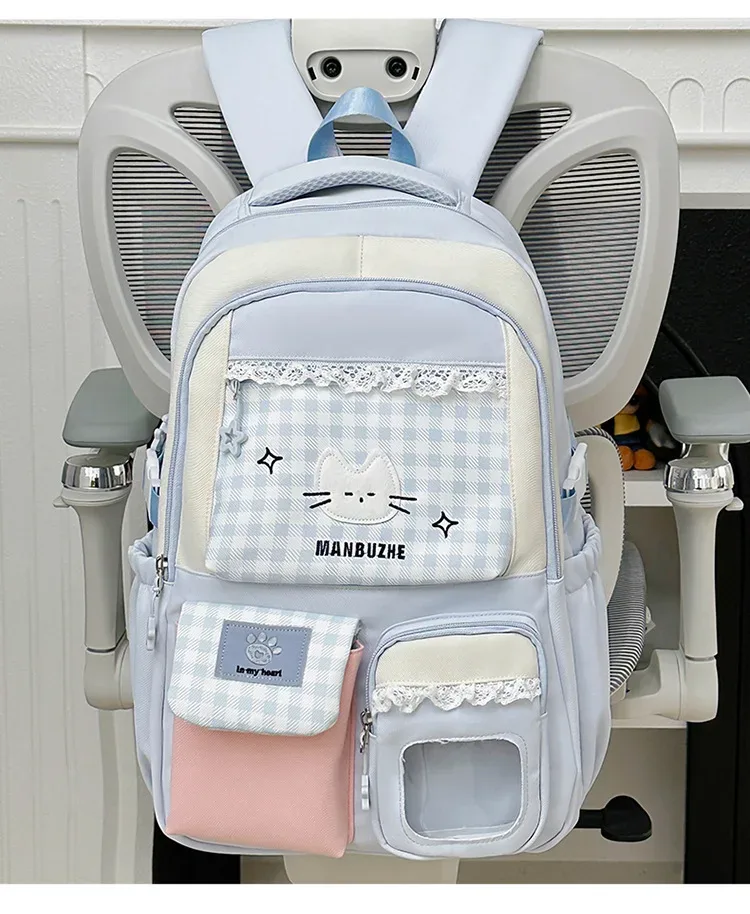 sac à dos scolaire rose pour filles, adolescentes, femmes, enfants, filles, collégiennes, lycéennes, élèves, jeunes filles, enfants