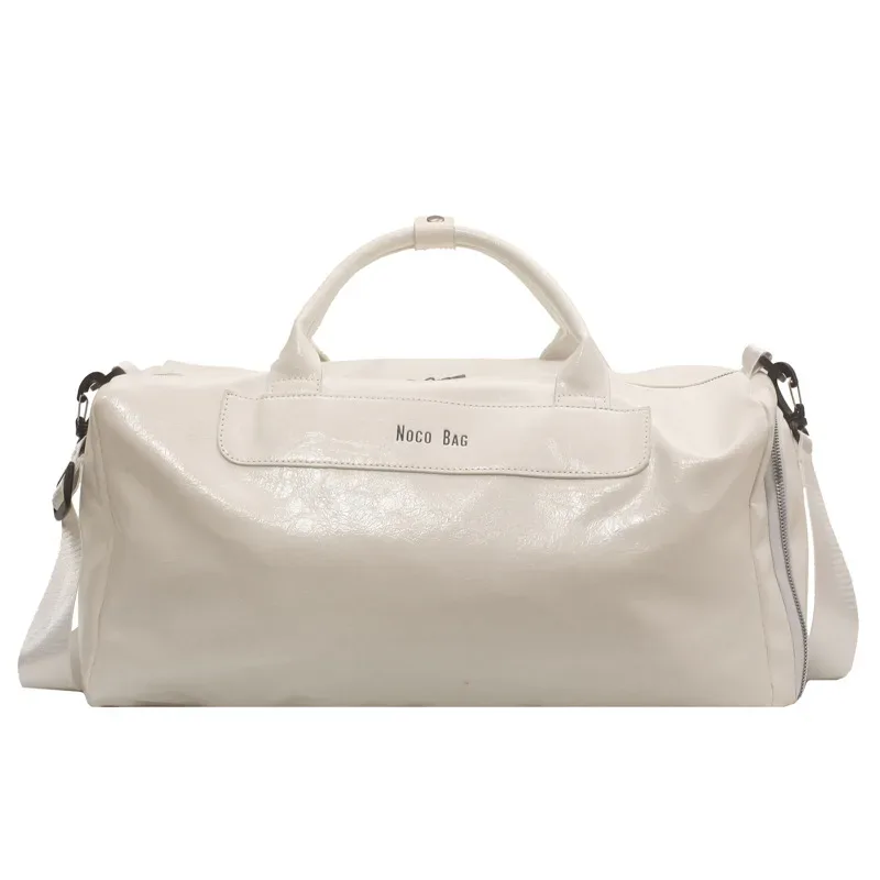 sacs de sport en pu imperméables avec logo, sacs à bagages, sacs de voyage, sacs de fitness, motif de nom imprimé personnalisé, vente en gros