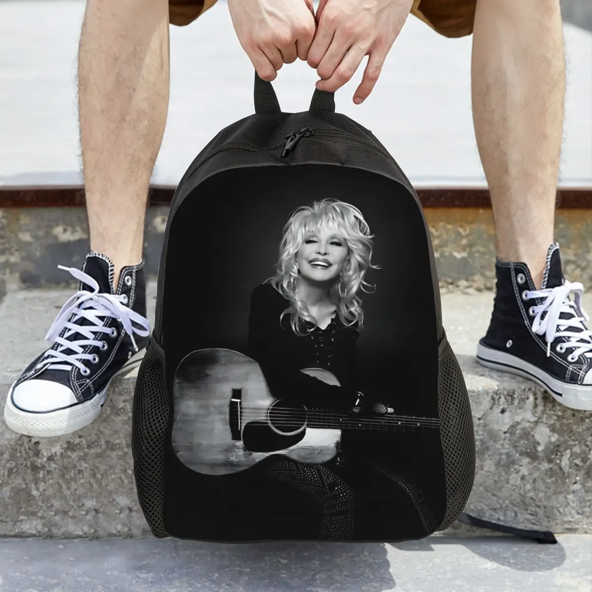 sac à dos fashion dolly parton, mochila, décontracté, pour le travail, le bureau, robuste, à bandoulière