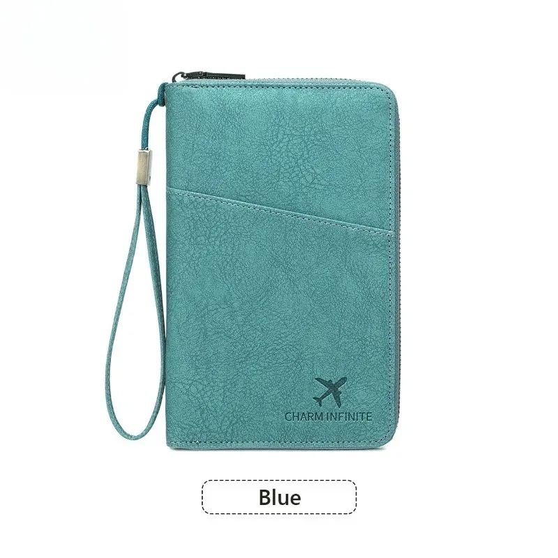 portefeuille de voyage multifonctionnel, organisateur vertical avec pochette pour passeport, pour passeports, argent et cartes, minimaliste et durable, noir